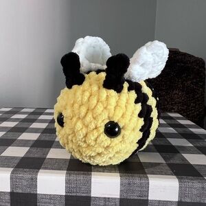 Crochet Amigurumi Plush Bumblebee  by Petunias Plushie Patch- Yellow and Black